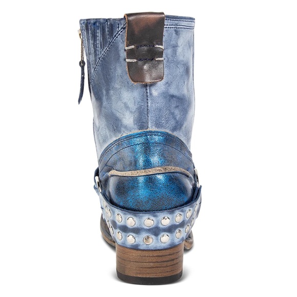 Freebird Ramone Blue Leather Studded Boots - Picture 10 of 14